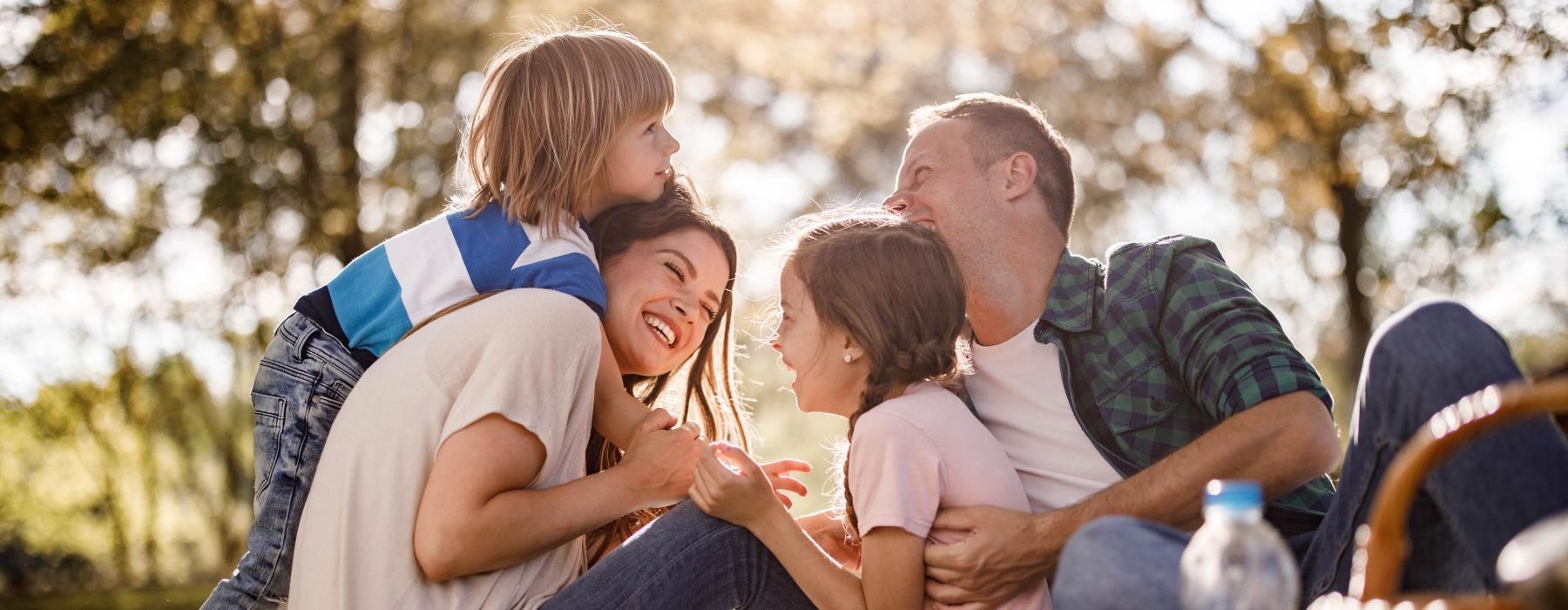 a family having a picnic
